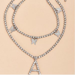 "A" Butterfly Necklace